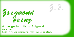 zsigmond heinz business card